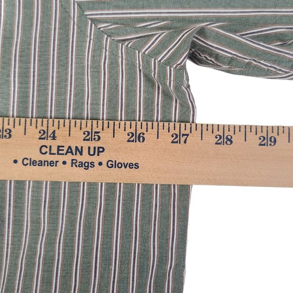 Eddie Bauer Shirt Mens XXL Green Plaid Button Down Long Sleeve Striped - Picture 6 of 7